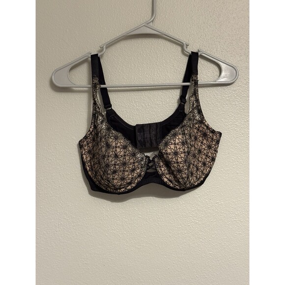 Vassarette Bra 36DD Black Underwire Padded Adjustable Clasp Back - Picture 1 of 4